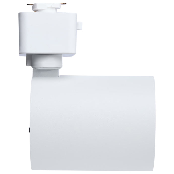 SATCO/NUVO 8W Round LED Track Head CCT Selectable 2700K/3000K/3500K/4000K/5000K Dim To Warm J Style 48 Degree Beam Angle 120V White (JH5064)