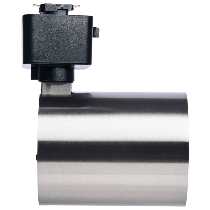 SATCO/NUVO 8W Round LED Track Head CCT Selectable 2700K/3000K/3500K/4000K/5000K Dim To Warm J Style 48 Degree Beam Angle 120V Brushed Nickel (JH5066)