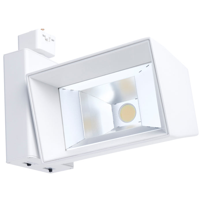 SATCO/NUVO LED Commercial J-Style Track Head Wattage/CCT Selectable 30W/40W/50W 2700K/3000K/3500K/4000K/5000K 90 CRI White Finish Phase Cut Dimming (JH6001)