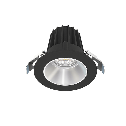 Lotus LED Lights 2 Inch Round Recessed Black Trim LED 9W CCT Selectable 2700K/3000K/3500K/4000K/5000K Alzak Reflector 36 Degree Air Tight 90 CRI (JXL-COB02-R09W-5CCT-BK-2RR-SM-AZ)
