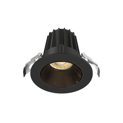Lotus LED Lights 2 Inch Round Recessed Black Trim LED 9W CCT Selectable 2700K/3000K/3500K/4000K/5000K Black Chrome Reflector 36 Degree Air Tight 90 CRI (JXL-COB02-R09W-5CCT-BK-2RR-SM-BC)