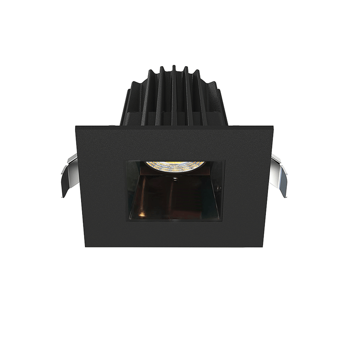 Lotus LED Lights 2 Inch Square Recessed Black Trim LED 9W CCT Selectable 2700K/3000K/3500K/4000K/5000K Black Chrome Reflector 36 Degree Air Tight 90 CRI (JXL-COB02-S09W-5CCT-BK-2SR-SM-BC)