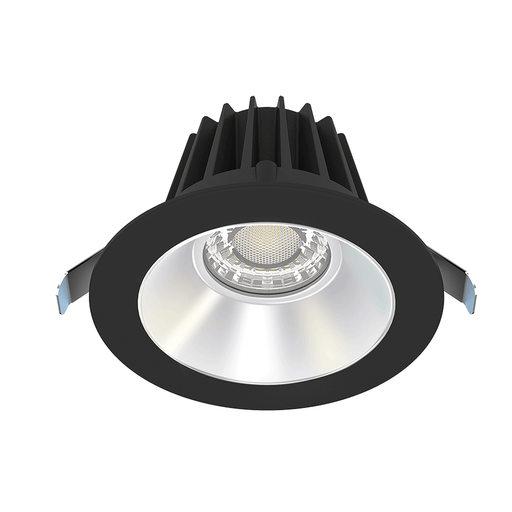 Lotus LED Lights 4 Inch Round Recessed Black Trim LED 15W CCT Selectable 2700K/3000K/3500K/4000K/5000K Alzak Reflector 36 Degree Air Tight 90 CRI (JXL-COB04-R15W-5CCT-BK-4RR-SM-AZ)