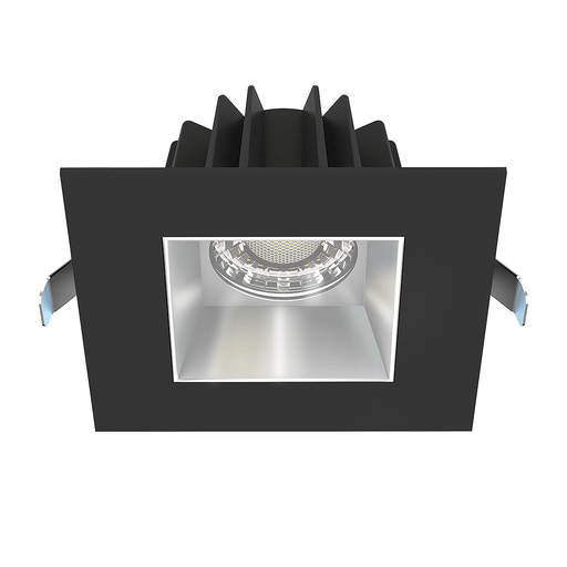 Lotus LED Lights 4 Inch Square Recessed Black Trim LED 15W CCT Selectable 2700K/3000K/3500K/4000K/5000K Alzak Reflector 36 Degree Air Tight 90 CRI (JXL-COB04-S15W-5CCT-BK-4SR-SM-AZ)