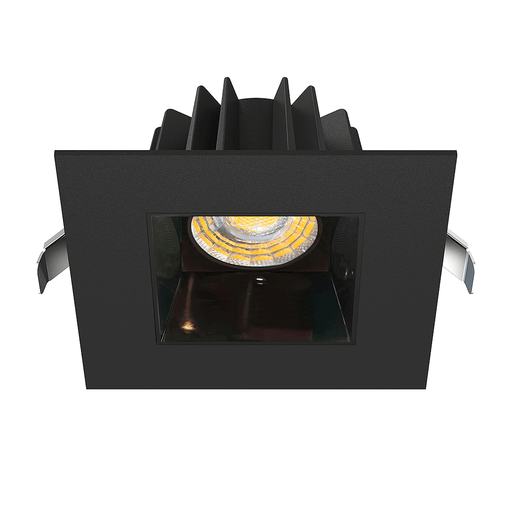 Lotus LED Lights 4 Inch Square Recessed Black Trim LED 15W CCT Selectable 2700K/3000K/3500K/4000K/5000K Black Chrome Reflector 36 Degree Air Tight 90 CRI (JXL-COB04-S15W-5CCT-BK-4SR-SM-BC)