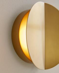 Generation Lighting Dottie Small Sconce Burnished Brass Finish With Burnished Brass Steel Shade (KSW1001BBS)