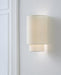 Generation Lighting Sawyer Sconce Burnished Brass Finish With White Linen Fabric Shade (KSW1042BBS)