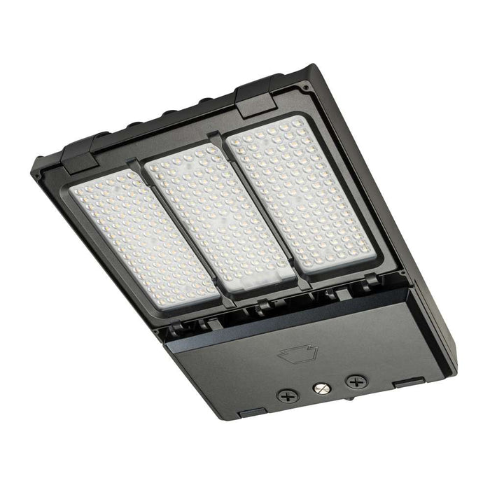 Keystone LED Area Light Selectable 140W/100W/70W 3000K/4000K/5000K Optics Selectable A 120-277V 0-10V Black NEMA Twist Lock Receptacle/Shorting Cap (KT-ALED140PS-M2-OSA-NM-8CSB-VDIM-B/G2)