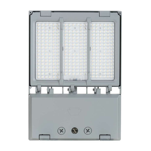 Keystone LED Area Light Selectable 140W/100W/70W 3000K/4000K/5000K Optics Selectable A 120-277V 0-10V Silver NEMA Twist Lock Receptacle/Shorting Cap (KT-ALED140PS-M2-OSA-NM-8CSB-VDIM-S/G2)