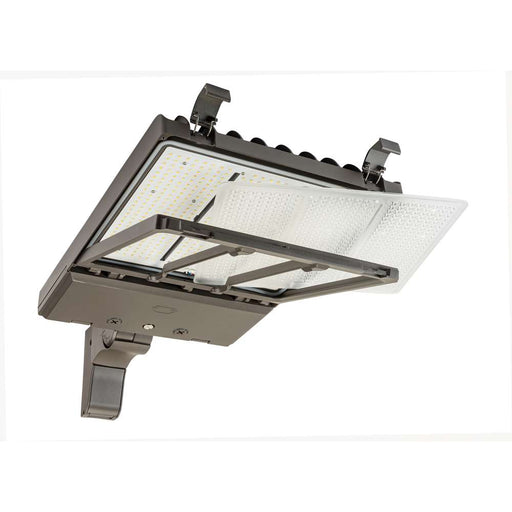 Keystone LED Area Light 290W/210W/185W 3000K/4000K/5000K Type III And V 120-277V 0-10V Pole Mount Bronze NEMA Twist Lock Receptacle/Shorting Cap (KT-ALED290PS-L2-OSA-PMA-8CSB-VDIM/G2)