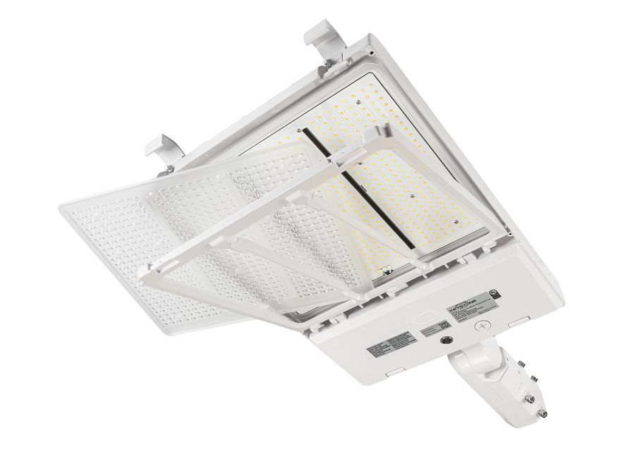 Keystone 290W Power/Color Select LED Area Light With NEMA Type 7-Pin Twist Lock Receptacle And Shorting Cap Series 2 Large Housing Optics (KT-ALED290PS-L2-OSB-SF-8CSB-VDIM-P-W)