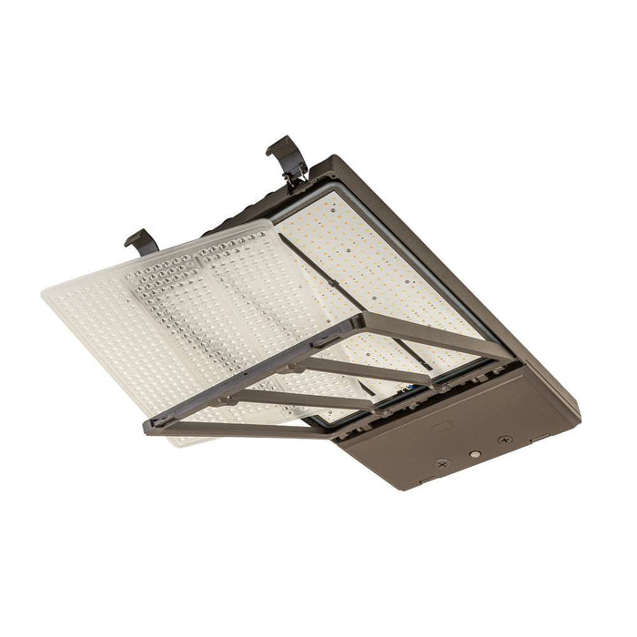 Keystone LED Area Light Selectable 340W/290W/210W 3000K/4000K/5000K Type III And V 120-277V 0-10V Bronze NEMA Twist Lock Receptacle/Shorting Cap (KT-ALED340PS-VL2-OSA-NM-8CSB-VDIM/G2)