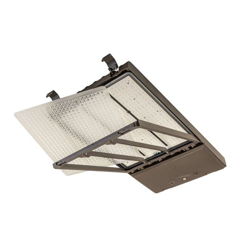 Keystone LED Area Light Selectable 420W/340W/290W 3000K/4000K/5000K Type III And V 120-277V 0-10V Bronze NEMA Twist Lock Receptacle/Shorting Cap (KT-ALED420PS-VL2-OSA-NM-8CSB-VDIM/G2)