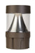 Keystone Cone Reflector Flat Top Bollard Head Power/Color Select 24W/19W/14W 3000K/4000K/5000K Built-In Photocell 120-277V Input Bronze (KT-BLED24PS-1B-UNV-8CSB-VDIM)