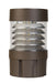 Keystone Louver Reflector Flat Top Bollard Head Power/Color Select 24W/19W/14W 3000K/4000K/5000K Built-In Photocell 120-277V Input Bronze (KT-BLED24PS-2B-UNV-8CSB-VDIM)