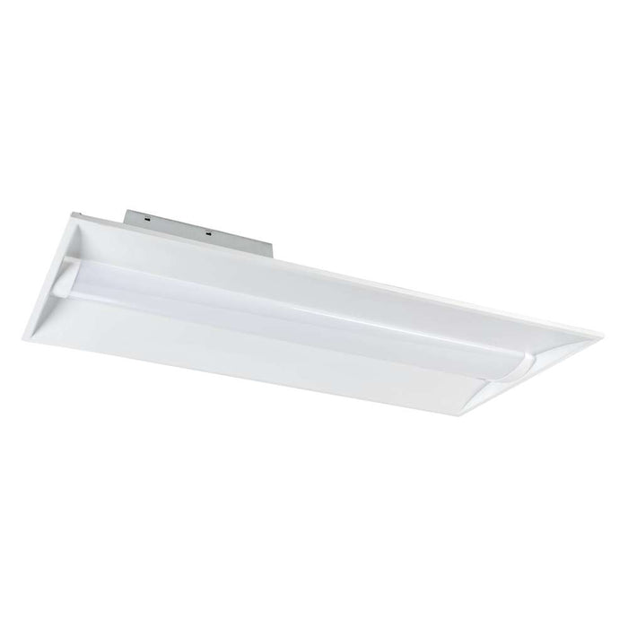 Keystone 2X4 LED Center Basket Troffer Wattage/CCT Selectable 30W/25W/20W 3500K/4000K/5000K 120-277V Input Frosted Curved Lens 0-10V Dimming (KT-CBLED30PS-24C-8CSA-VDIM)