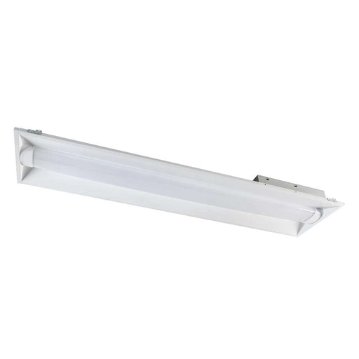 Keystone 1X4 LED Center Basket Troffer Wattage/CCT Selectable 35W/30W/24W 3500K/4000K/5000K 120-277V Frosted Curved Lens 0-10V Dimming (KT-CBLED35PS-14C-8CSA-VDIM /CR)