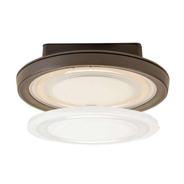 Keystone LED Canopy With OpticSwap Wattage/CCT Selectable 60W/50W/40W 3000K/4000K/5000K Built In Photocell Microwave Sensor Receptacle 10 Inch Housing 120-277V (KT-CLED60PS-M2-OSH-8CSB-VDIM)