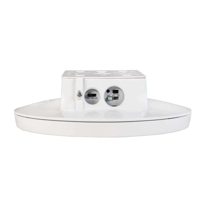 Keystone LED Canopy With OpticSwap Wattage/CCT Selectable 60W/50W/40W 3000K/4000K/5000K Built In Photocell Microwave Sensor Receptacle 10 Inch Housing 120-277V (KT-CLED60PS-M2-OSH-8CSB-VDIM-W)