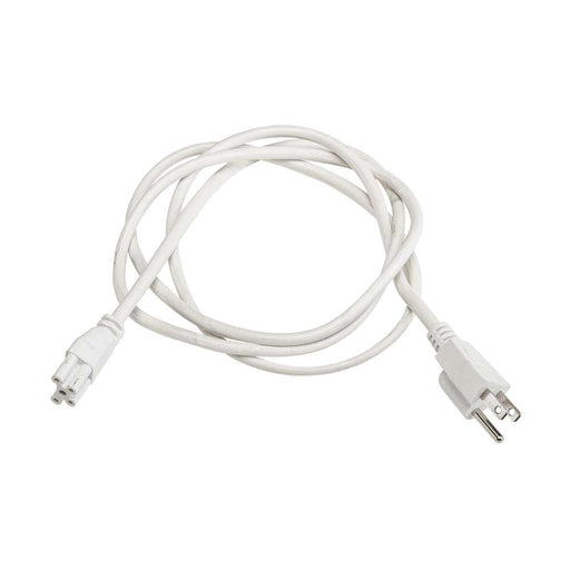 Keystone Cordset With Plug For 5-Pin Linking Fixtures 125V NEMA 5-15P Straight Blade Plug 6 Foot Long SJTW Cable 18/3 Wire White (KT-CS-515P-6-5PC-W)