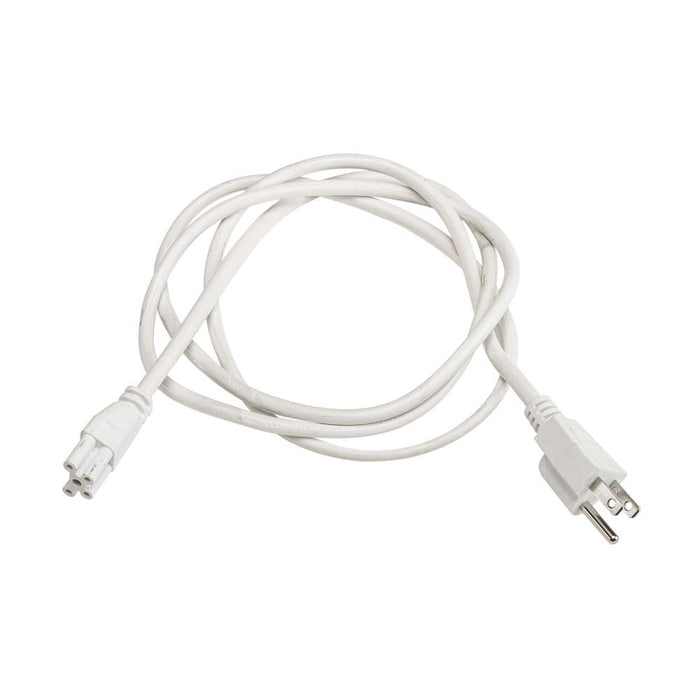 Keystone Cordset With Plug For 5-Pin Linking Fixtures 125V NEMA 5-15P Straight Blade Plug 6 Foot Long SJTW Cable 18/3 Wire White (KT-CS-515P-6-5PC-W)