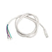 Keystone Cordset With Flying Leads For 5-Pin Linking Fixtures 6 Foot Long SJTW Cable 18/5 Wire White (KT-CS-NP-6-5PC-W)