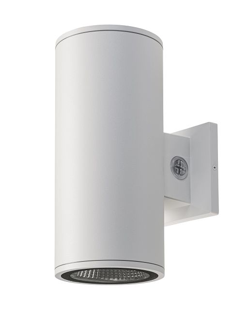 Keystone 6 Inch Wall Mount Cylinder Power/Color Select 36W/28W/21W 3000K/4000K/5000K Built-In Photocell 120-277V Input White (KT-CYLED36PS-6A-WDI-OSG-8CSB-VDIM-W)