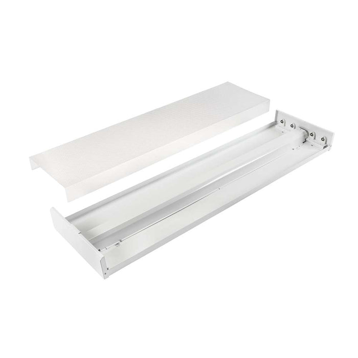 Keystone 4 Foot 4-Lamp Tube-Ready Wrap Fixture Wired For Type B Double-Ended T8 LED Lamps (KT-DDWLEDT8-4-4L-DP /DE)