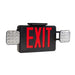 Keystone Exit Combination Style 1 Black Color Single Or Double Facing Red Or Green Switchable Lettering 6500K Dual Heads 120/277Vac Emergency Battery Backup Remote Capable (KT-EC-TP1-BL3RGW-SD-RC)