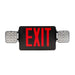 Keystone Exit Combination Thermoplastic Style 1 Black Color Single Or Double Facing Red Or Green Switchable Lettering 6500K Dual Heads 120/277Vac Emergency Battery Backup (KT-EC-TP1-BL3RGW-SD)