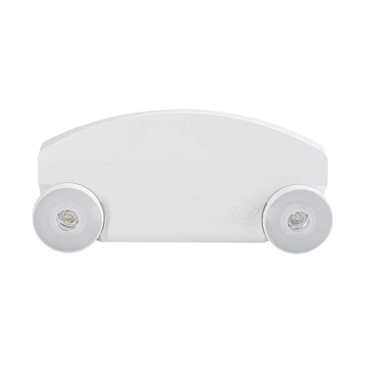 Keystone Emergency Light Thermoplastic Style 2 White Color 6500K Dual Heads Surface Mount 120-277Vac Emergency Battery Backup Remote Capable (KT-EM-TP2-WHWL-SU-RC)