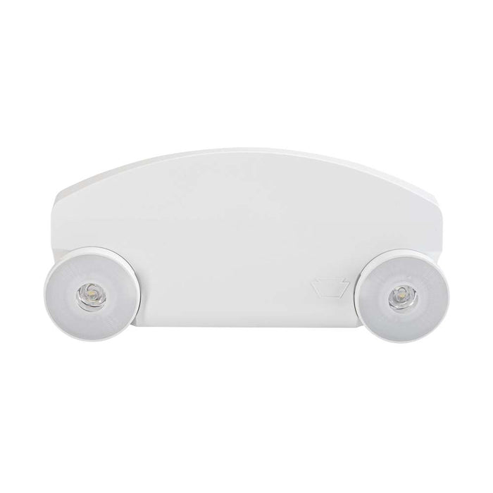 Keystone Emergency Light Thermoplastic Style 2 White Color 6500K Dual Heads Surface Mount 120-277Vac Input Emergency Battery Backup (KT-EM-TP2-WHWL-SU)