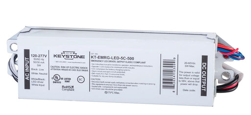 Keystone LED Emergency Back-Up 5W Constant Wattage Design Approximately 500Lm 120-277V Input Remote Compact Battery Pack (KT-EMRG-LED-5C-500-IP)