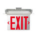 Keystone Exit Sign Edge Lit NYC Compliant Style 1 White Color Single Or Double Facing Red Lettering Recessed Mount 120-277 Vac Input Emergency Battery Backup (KT-EX-ELNY1-WH3RL-RU)
