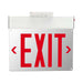 Keystone Exit Sign Edge Lit NYC Compliant Style 2 White Color Single Or Double Facing Red Lettering Surface Mount 120/277 Vac Input Emergency Battery Backup (KT-EX-ELNY2-WH3RL-SD)