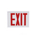 Keystone Exit Sign Steel Chicago Compliant Style 1 White Color Single Facing Red Lettering| Surface Mount 120-277 Vac Input Emergency Battery Backup (KT-EX-STCH1-WH1RL-SU)