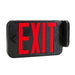 Keystone Exit Sign Thermoplastic Style 1 Black Color Single Or Double Facing Red Or Green Switchable Lettering Surface Mount 120-277Vac Emergency Battery Backup (KT-EX-TP1-BL3RG-SU)