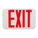 Keystone Exit Sign Thermoplastic Style 1 White Color Single Or Double Facing Red Or Green Switchable Lettering Surface Mount 120-277Vac Emergency Battery Backup (KT-EX-TP1-WH3RG-SU)