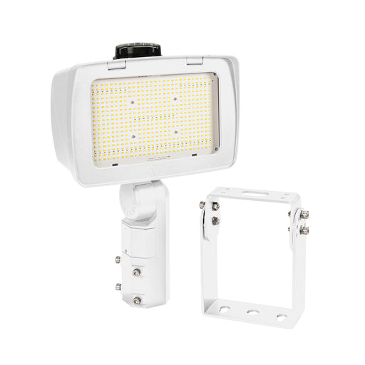 Keystone LED High Power Flood Light Power/CCT Selectable 140W/100W 3000K/4000K/5000K Rectangular Series 4 With 3-Pin Photocell 120-277V Input White (KT-FLED140PS-R4-OSF-UNV-8CSB-VDIM-W)