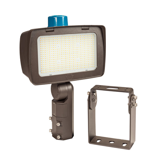 Keystone LED High Power Flood Light Power/CCT Selectable 140W/100W 3000K/4000K/5000K Rectangular Series 4 With 3-Pin Photocell 120-277V Input Bronze (KT-FLED140PS-R4-OSF-UNV-8CSB-VDIM)