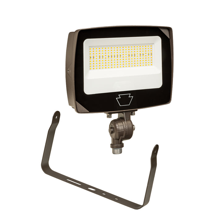 Keystone LED Flood Light Power/CCT Selectable 60W/50W/40W 3000K/4000K/5000K Rectangular Series 4 With Built-In Photocell 120-277V Input Bronze (KT-FLED60PS-R4A-UNV-8CSB-VDIM)