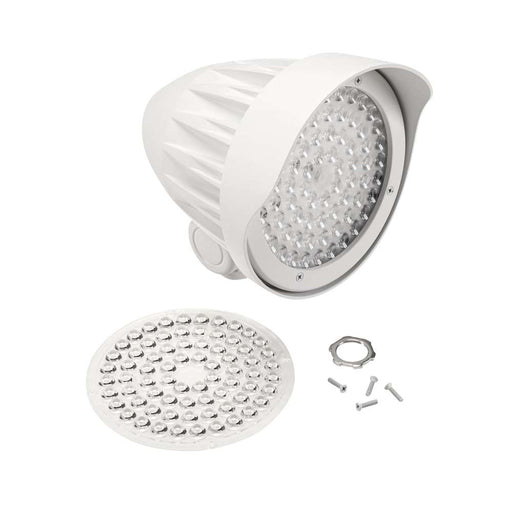 Keystone LED Bullet Floodlight Wattage/CCT Selectable 25W/20W/15W 3000K/4000K/5000K Built In Photocell 120-277V Input Knuckle Mount White Generation 2 (KT-FLED25PS-C1E-UNV-8CSB-VDIM-W /G2)