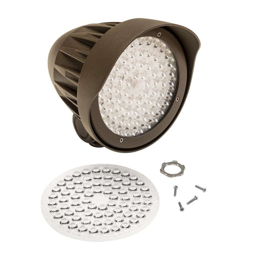 Keystone LED Bullet Floodlight Wattage/CCT Selectable 25W/20W/15W 3000K/4000K/5000K Built In Photocell 120-277V Knuckle Mount Bronze Generation 2 (KT-FLED25PS-C1E-UNV-8CSB-VDIM /G2)