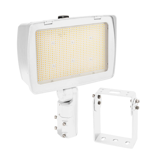 Keystone LED High Power Flood Light Power/CCT Selectable 290W/210W 3000K/4000K/5000K Rectangular Series 4 With 3-Pin Photocell 120-277V Input White (KT-FLED290PS-R4-OSF-UNV-8CSB-VDIM-W)