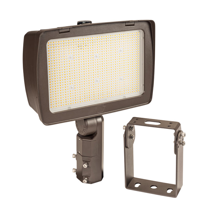 Keystone LED High Power Flood Light Power/CCT Selectable 290W/210W 3000K/4000K/5000K Rectangular Series 4 With 3-Pin Photocell 120-277V Input Bronze (KT-FLED290PS-R4-OSF-UNV-8CSB-VDIM)