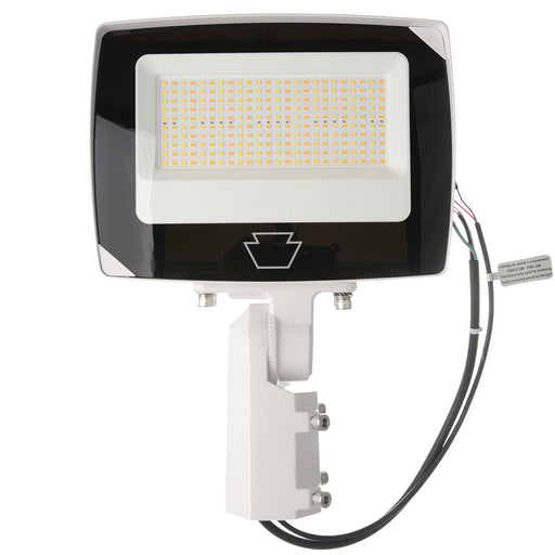 Keystone LED Flood Light Power/CCT Selectable 75W/60W/45W 3000K/4000K/5000K Rectangular Series 4 With Built-In Photocell 120-277V Input White (KT-FLED75PS-R4A-UNV-8CSB-VDIM-W)