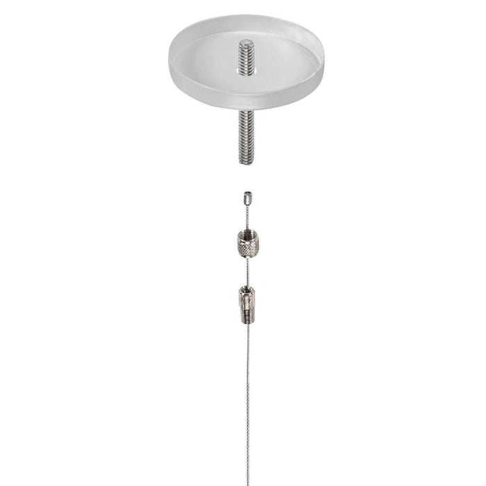 Keystone Canopy Cover Feed Kit J-Box Mount 5 Inch Square Silver (KT-LALED-5SC-1-F-KIT-S)