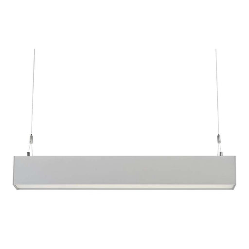 Keystone 2 Foot Linear Architectural Pendant Selectable 20W/15W/12W 2700K/3000K/3500K/4000K/5000K 120-277V 0-10V Dimming Silver 12V Aux (KT-LALED20PS-2A-8CSF-VDIM-S)