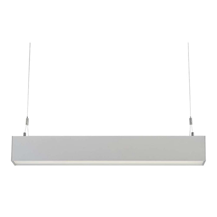 Keystone 2 Foot Linear Architectural Pendant Selectable 20W/15W/12W 2700K/3000K/3500K/4000K/5000K 120-277V 0-10V Dimming Silver 12V Aux (KT-LALED20PS-2A-8CSF-VDIM-S)