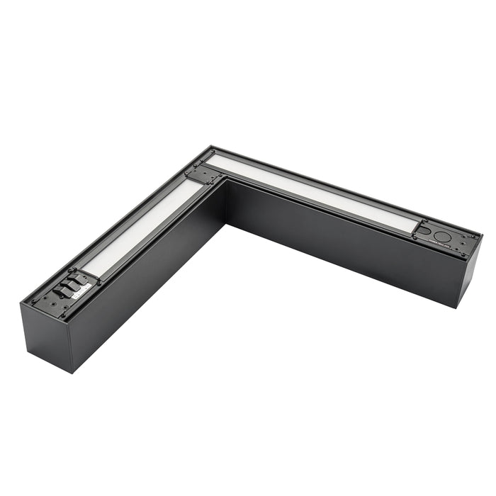 Keystone LED Linear Architectural Fixture With Direct And Indirect Lighting L Power/CCT Selectable 26W/16W/20W 2700K/3000K/3500K/4000K/5000K Black 0-10V (KT-LALED25PS-LA-8CSF-VDIM-B)